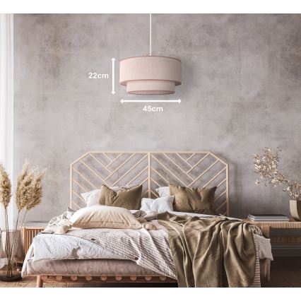 Duolla - Chandelier on a string BOHO 1xE27/40W/230V d. 45 cm beige