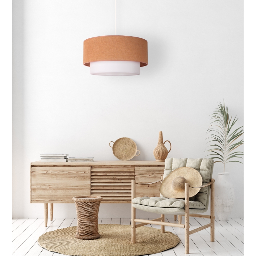 Duolla - Chandelier on a string BOHO 1xE27/40W/230V d. 45 cm beige/white