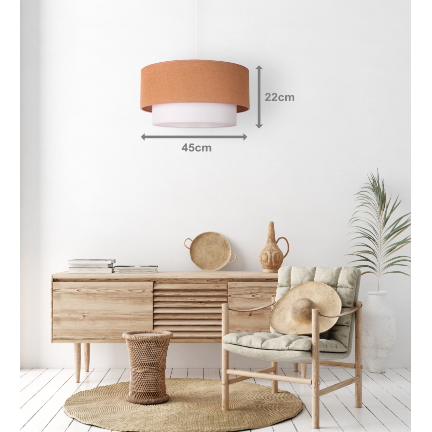 Duolla - Chandelier on a string BOHO 1xE27/40W/230V d. 45 cm beige/white