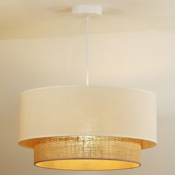 Duolla - Chandelier on a string BOHO 1xE27/40W/230V d. 45 cm creamy/brown