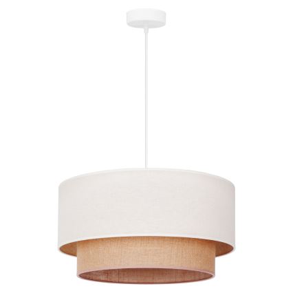 Duolla - Chandelier on a string BOHO 1xE27/40W/230V d. 45 cm creamy/brown
