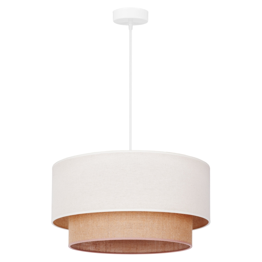 Duolla - Chandelier on a string BOHO 1xE27/40W/230V d. 45 cm creamy/brown