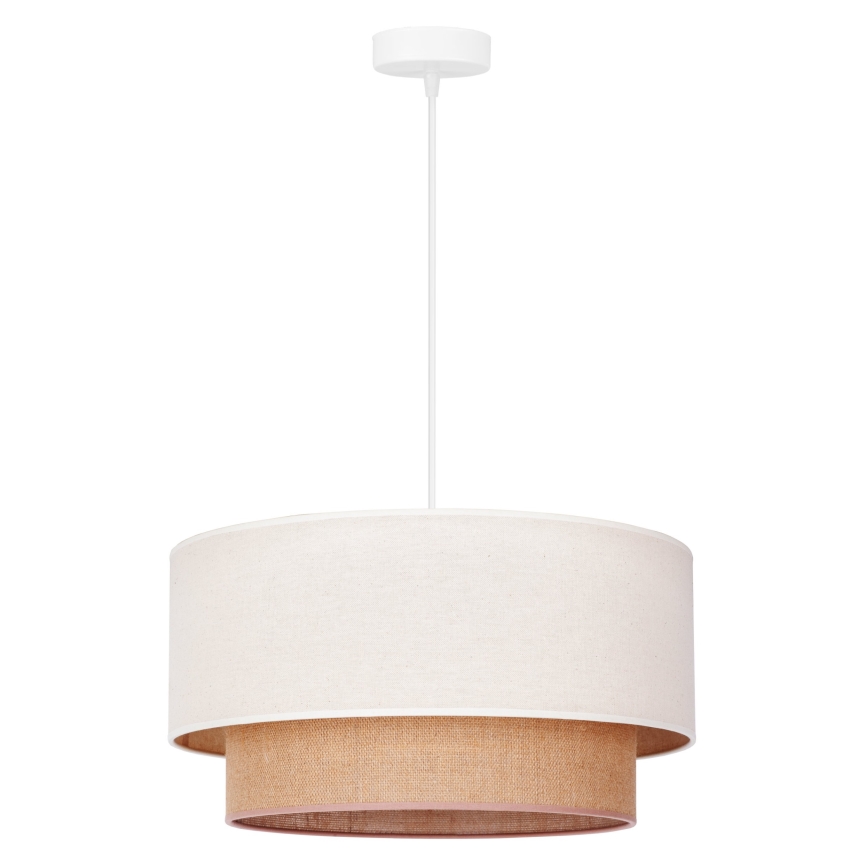 Duolla - Chandelier on a string BOHO 1xE27/40W/230V d. 45 cm creamy/brown