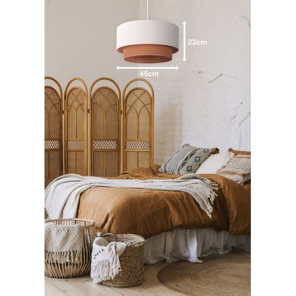 Duolla - Chandelier on a string BOHO 1xE27/40W/230V d. 45 cm creamy/brown