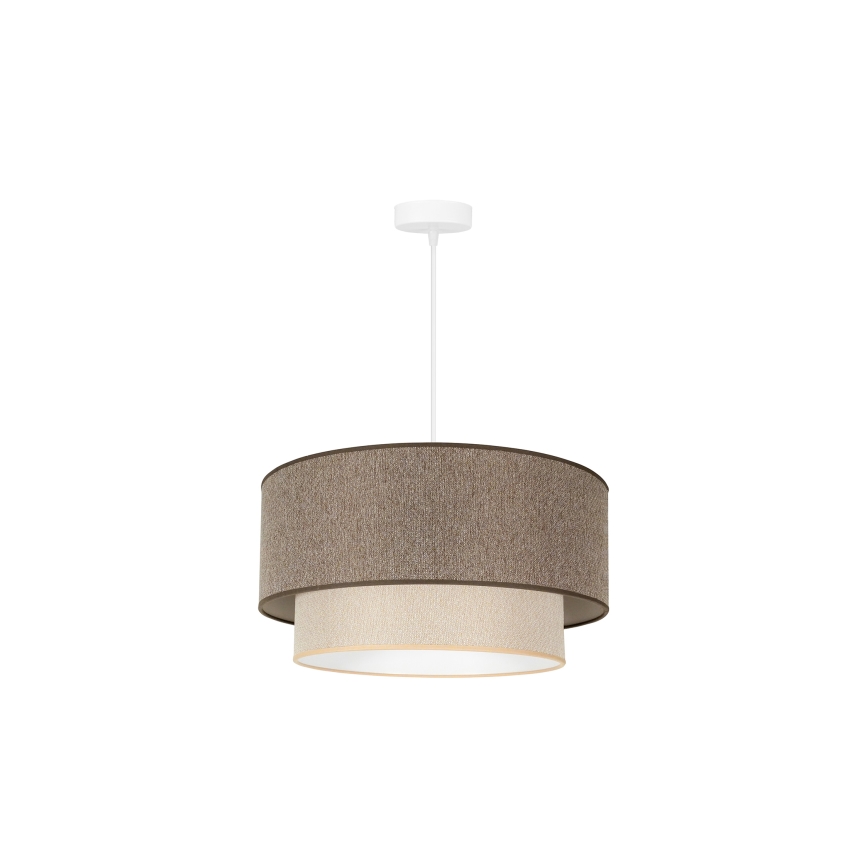 Duolla - Chandelier on a string BOHO ECO RECYCLING 1xE27/15W/230V d. 45 cm brown/creamy