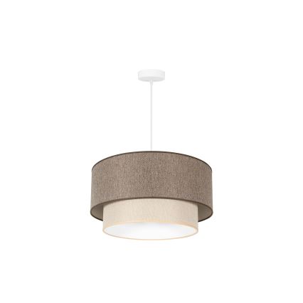Duolla - Chandelier on a string BOHO ECO RECYCLING 1xE27/15W/230V d. 45 cm brown/creamy
