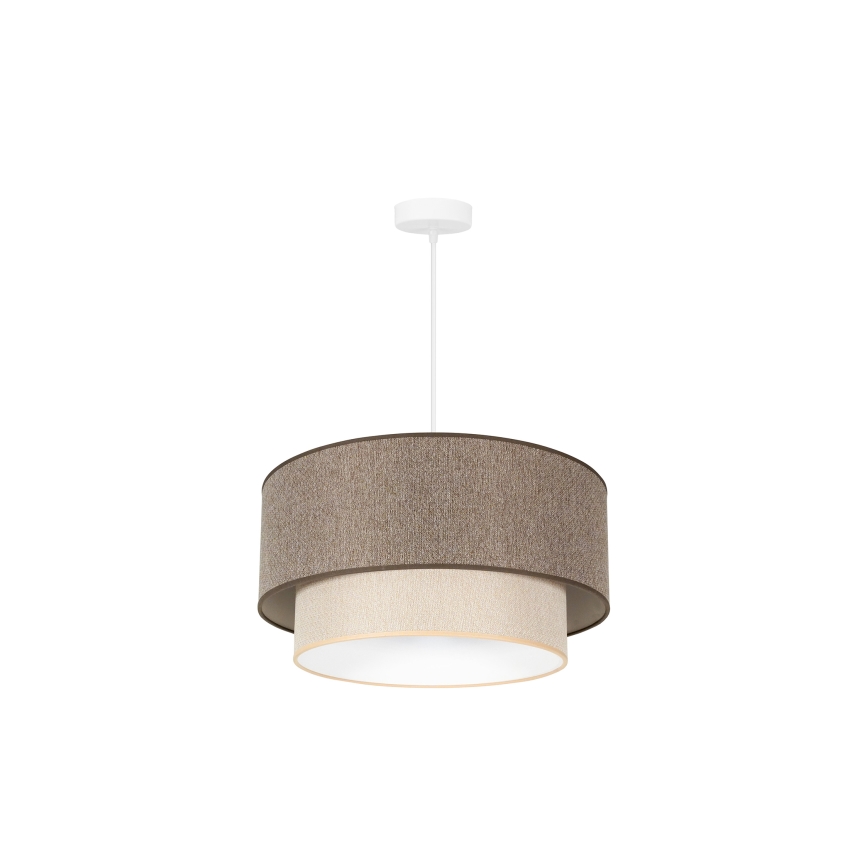 Duolla - Chandelier on a string BOHO ECO RECYCLING 1xE27/15W/230V d. 45 cm brown/creamy