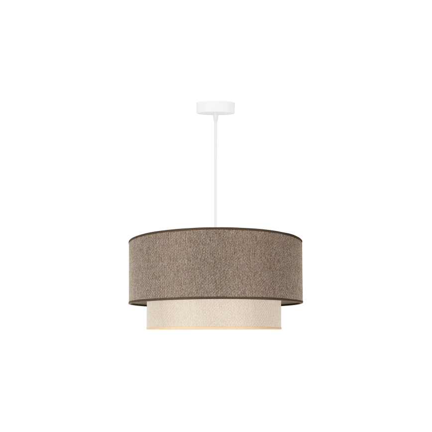 Duolla - Chandelier on a string BOHO ECO RECYCLING 1xE27/15W/230V d. 45 cm brown/creamy