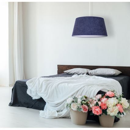 Duolla - Chandelier on a string BOUCLE 1xE27/15W/230V d. 50 cm blue