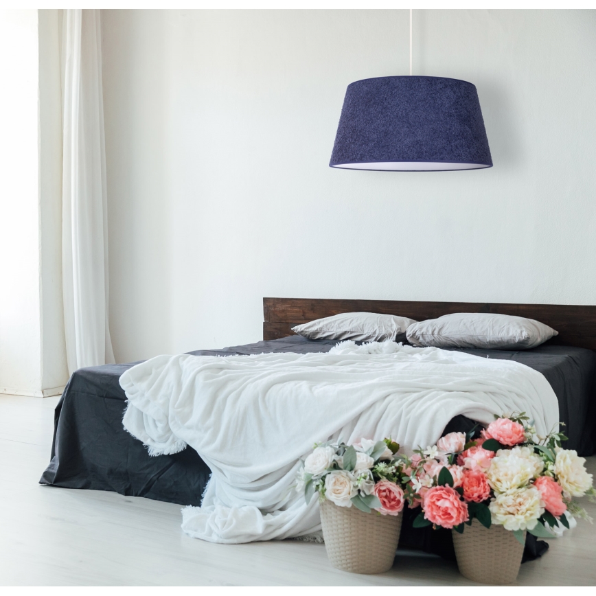 Duolla - Chandelier on a string BOUCLE 1xE27/15W/230V d. 50 cm blue