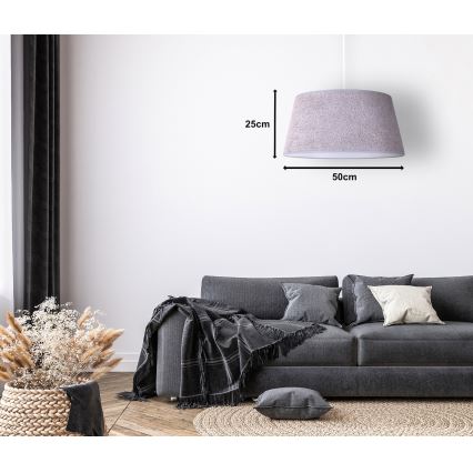 Duolla - Chandelier on a string BOUCLE 1xE27/15W/230V d. 50 cm grey