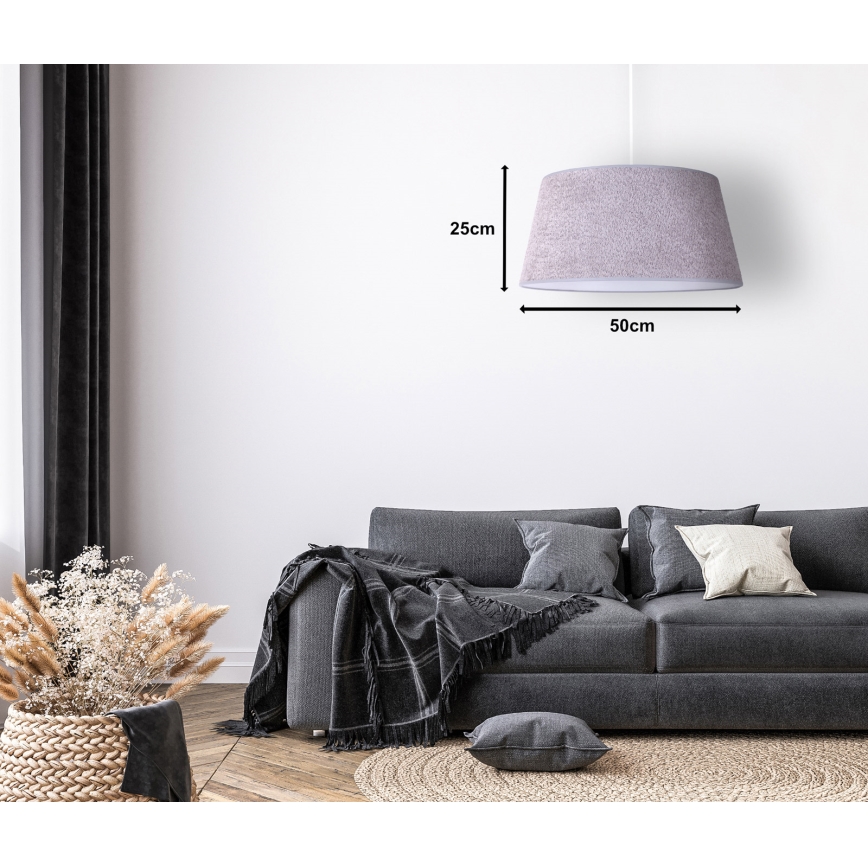Duolla - Chandelier on a string BOUCLE 1xE27/15W/230V d. 50 cm grey