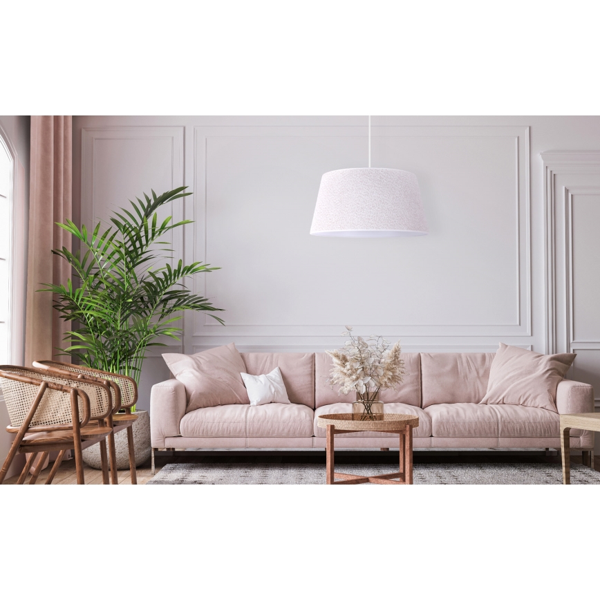 Duolla - Chandelier on a string BOUCLE 1xE27/15W/230V d. 50 cm white