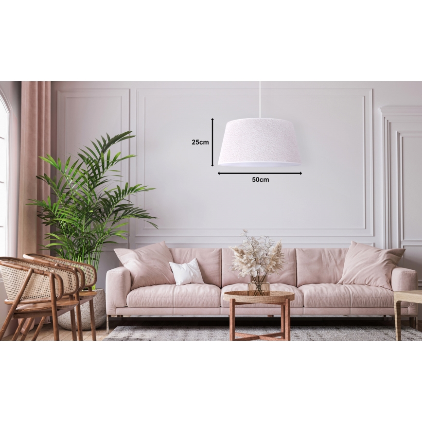 Duolla - Chandelier on a string BOUCLE 1xE27/15W/230V d. 50 cm white