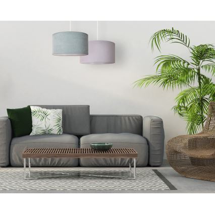 Duolla - Chandelier on a string BRISTOL 1xE27/15W/230V d. 45 cm green/white