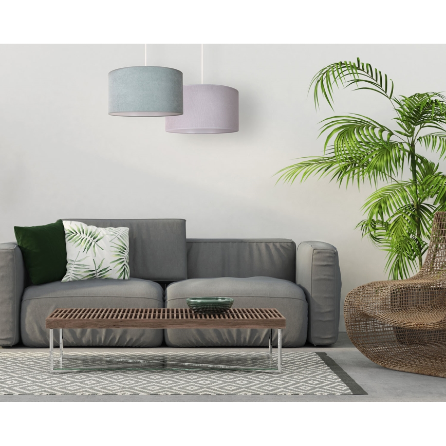 Duolla - Chandelier on a string BRISTOL 1xE27/15W/230V d. 45 cm green/white