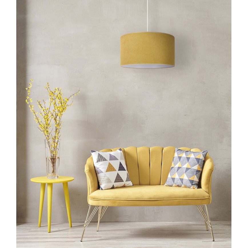 Duolla - Chandelier on a string BRISTOL 1xE27/15W/230V d. 45 cm yellow/white