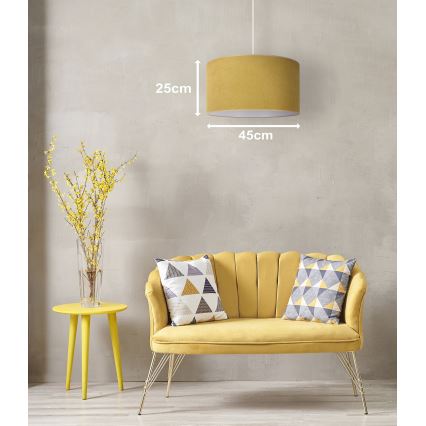Duolla - Chandelier on a string BRISTOL 1xE27/15W/230V d. 45 cm yellow/white