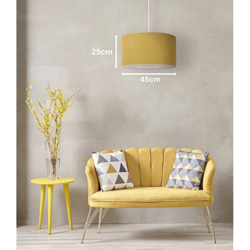Duolla - Chandelier on a string BRISTOL 1xE27/15W/230V d. 45 cm yellow/white