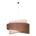 Duolla - Chandelier on a string BROOKLYN 1xE27/40W/230V d. 50 cm brown/beige/white