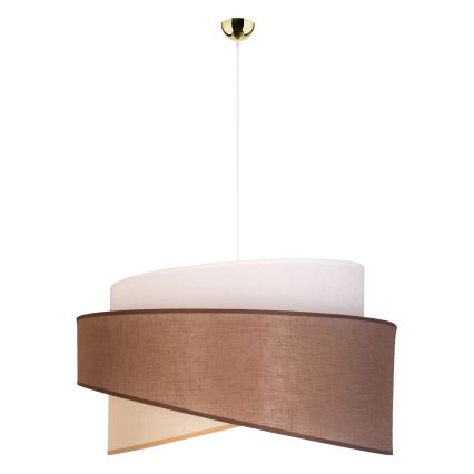 Duolla - Chandelier on a string BROOKLYN 1xE27/40W/230V d. 50 cm brown/beige/white