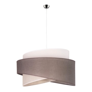 Duolla - Chandelier on a string BROOKLYN 1xE27/40W/230V d. 50 cm grey/beige/white