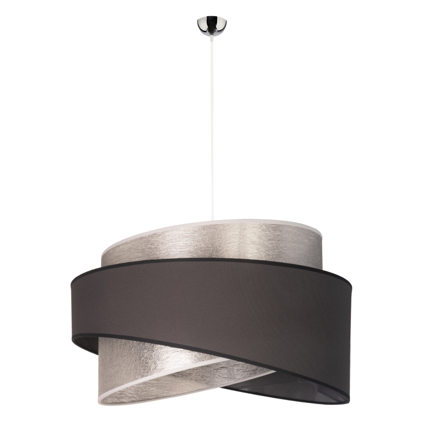 Duolla - Chandelier on a string BROOKLYN 1xE27/40W/230V d. 50 cm silver/black