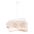 Duolla - Chandelier on a string BROOKLYN 1xE27/40W/230V d. 50 cm white/brass