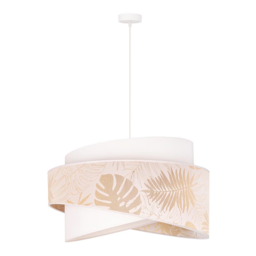 Duolla - Chandelier on a string BROOKLYN 1xE27/40W/230V d. 50 cm white/brass