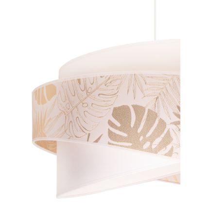 Duolla - Chandelier on a string BROOKLYN 1xE27/40W/230V d. 50 cm white/brass