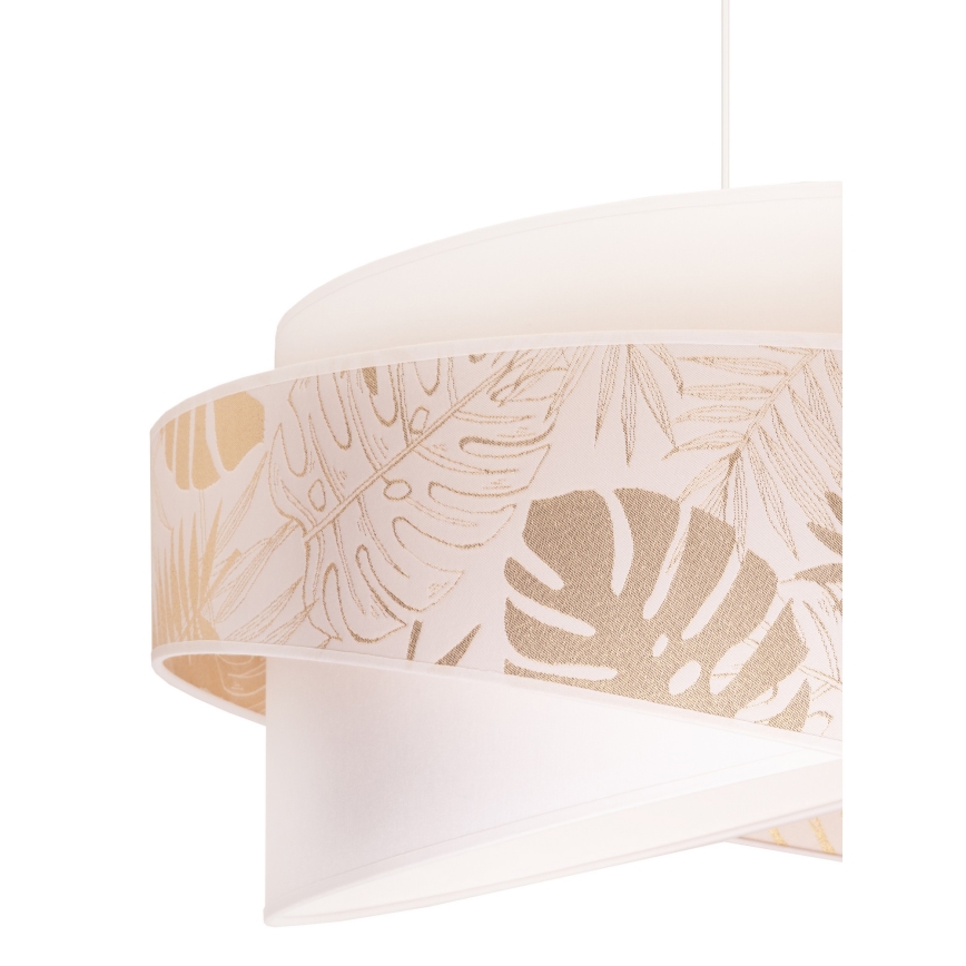 Duolla - Chandelier on a string BROOKLYN 1xE27/40W/230V d. 50 cm white/brass