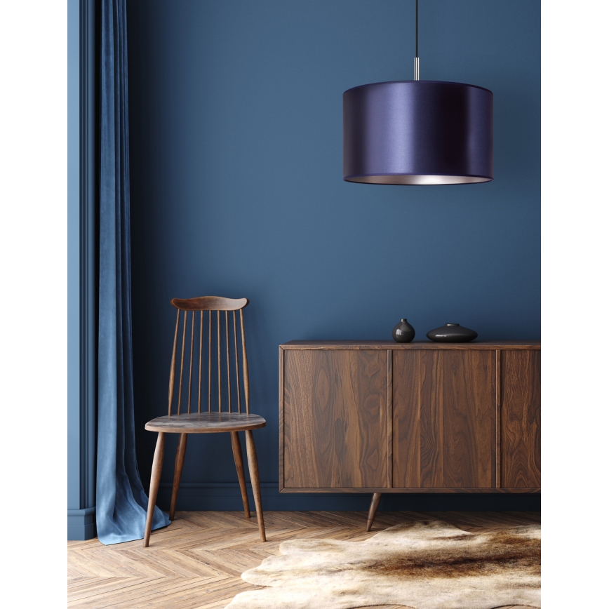 Duolla - Chandelier on a string CANNES 1xE27/15W/230V d. 45 cm blue/silver