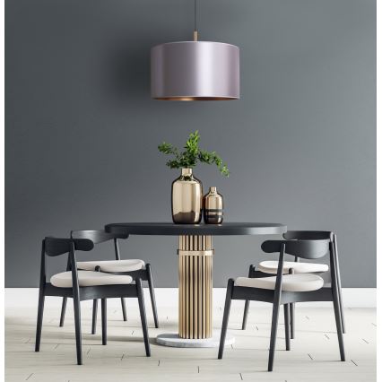 Duolla - Chandelier on a string CANNES 1xE27/15W/230V d. 45 cm silver/copper