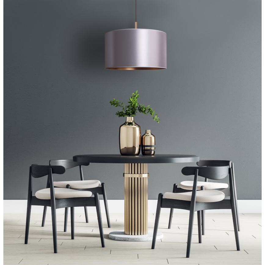 Duolla - Chandelier on a string CANNES 1xE27/15W/230V d. 45 cm silver/copper