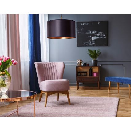 Duolla - Chandelier on a string CANNES 1xE27/15W/230V d. 50 cm black/copper