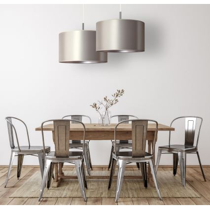 Duolla - Chandelier on a string CANNES 1xE27/15W/230V d. 50 cm silver