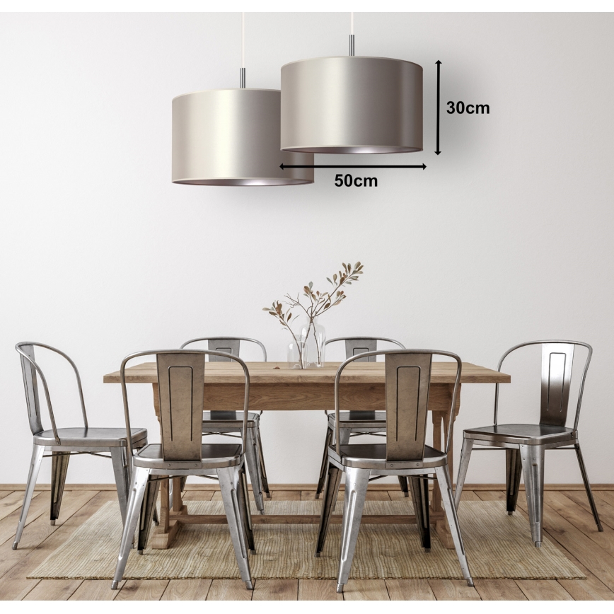 Duolla - Chandelier on a string CANNES 1xE27/15W/230V d. 50 cm silver