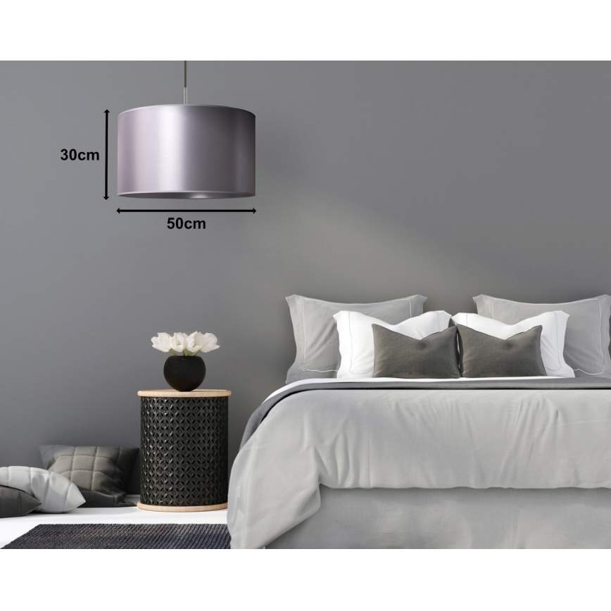Duolla - Chandelier on a string CANNES 1xE27/15W/230V d. 50 cm silver