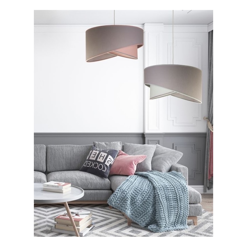 Duolla - Chandelier on a string CELLO 1xE27/40W/230V d. 45 cm grey/green