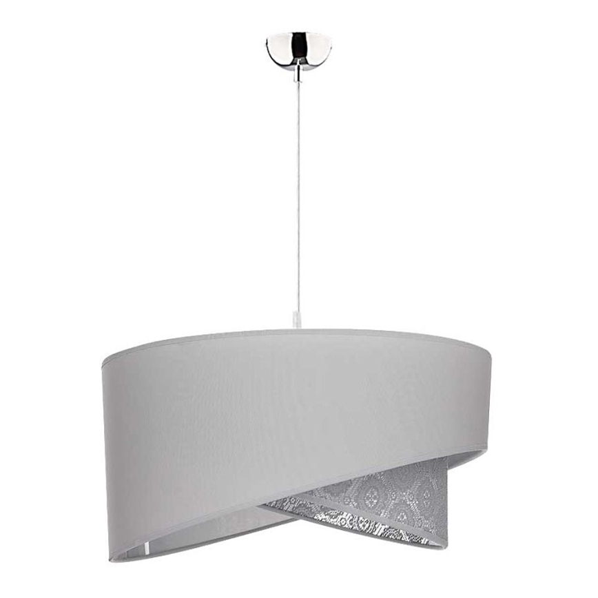 Duolla - Chandelier on a string CELLO 1xE27/40W/230V d. 45 cm grey/lace