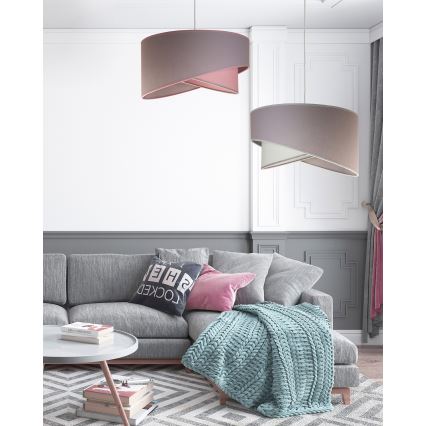 Duolla - Chandelier on a string CELLO 1xE27/40W/230V d. 45 cm pink