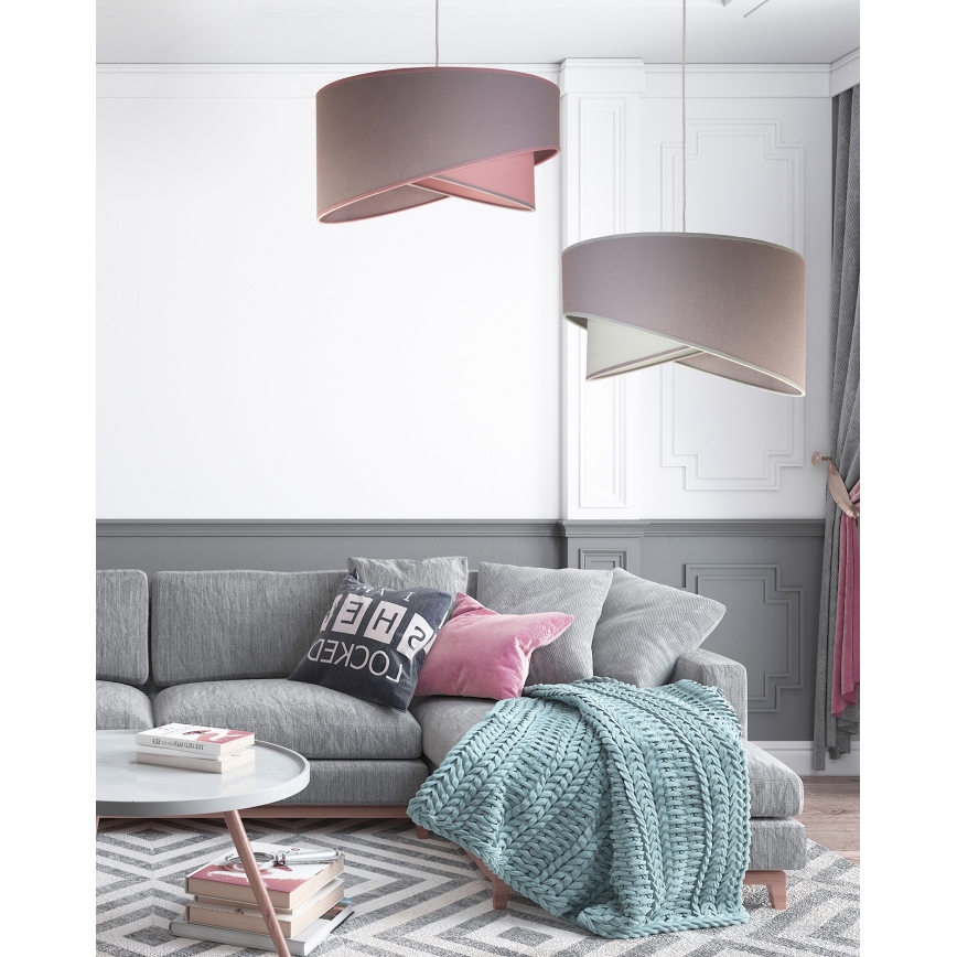 Duolla - Chandelier on a string CELLO 1xE27/40W/230V d. 45 cm pink