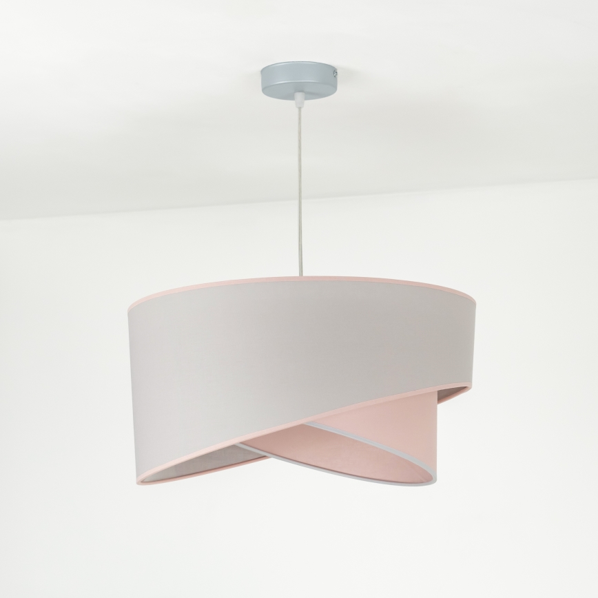 Duolla - Chandelier on a string CELLO 1xE27/40W/230V d. 45 cm pink