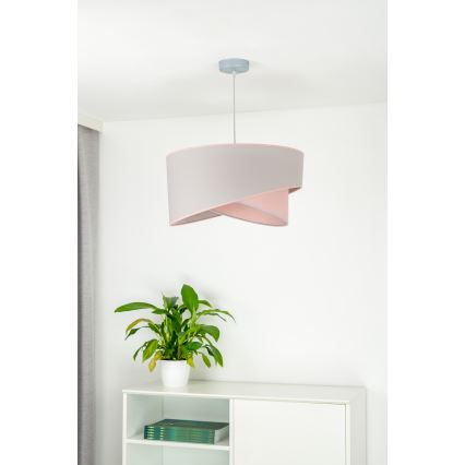 Duolla - Chandelier on a string CELLO 1xE27/40W/230V d. 45 cm pink
