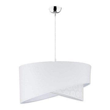 Duolla - Chandelier on a string CELLO 1xE27/40W/230V d. 45 cm white/lace