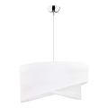 Duolla - Chandelier on a string CELLO 1xE27/40W/230V d. 45 cm white/silver
