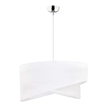 Duolla - Chandelier on a string CELLO 1xE27/40W/230V d. 45 cm white/silver