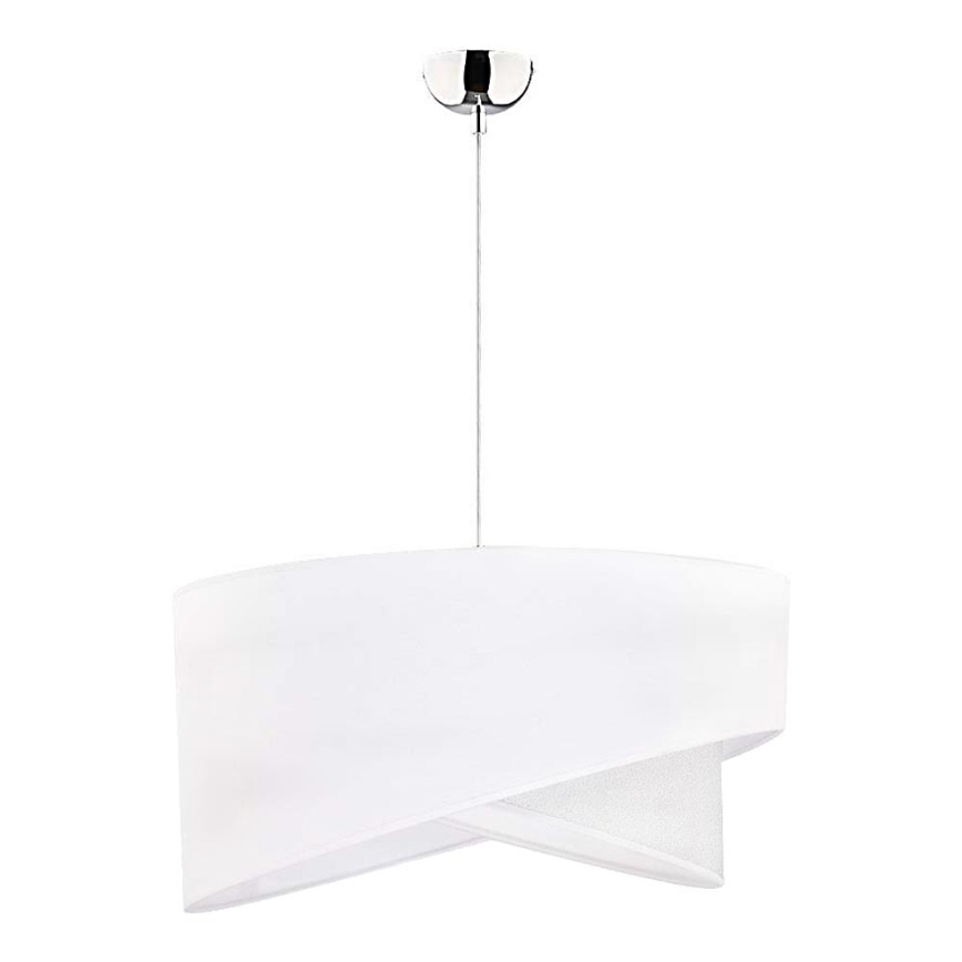 Duolla - Chandelier on a string CELLO 1xE27/40W/230V d. 45 cm white/silver