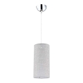 Duolla - Chandelier on a string CIGAR 1xE27/40W/230V d. 15 cm light grey