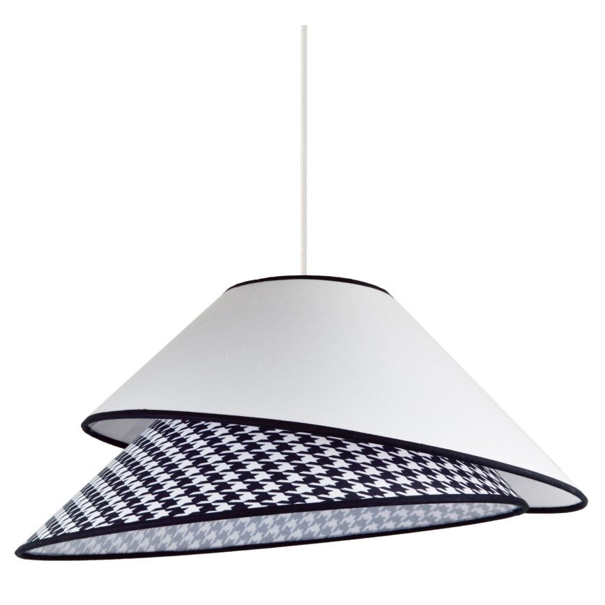 Duolla - Chandelier on a string COCO 1xE27/40W/230V d. 50 cm white/black